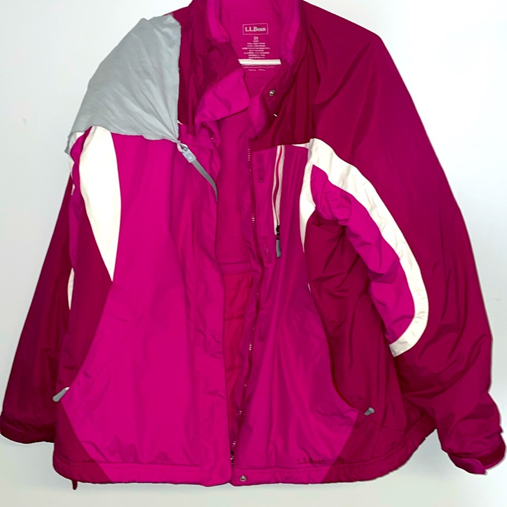LL Bean ski Parka Snow Coat NIce Winter Jacket Womans 3X With HOOD